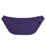 Navy And Pink Zigzag Pattern Print Fanny Pack