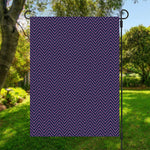Navy And Pink Zigzag Pattern Print Garden Flag