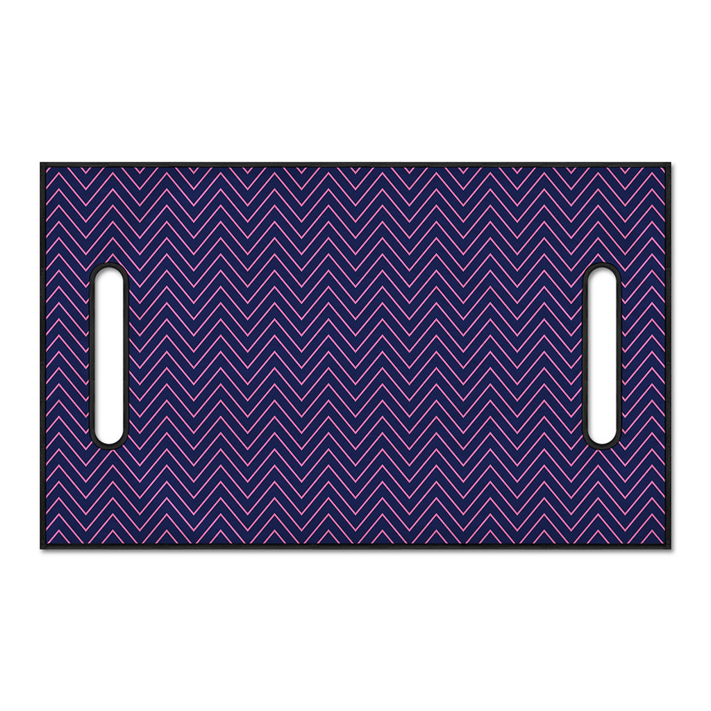 Navy And Pink Zigzag Pattern Print Golf Cart Seat Cover