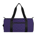Navy And Pink Zigzag Pattern Print Gym Bag