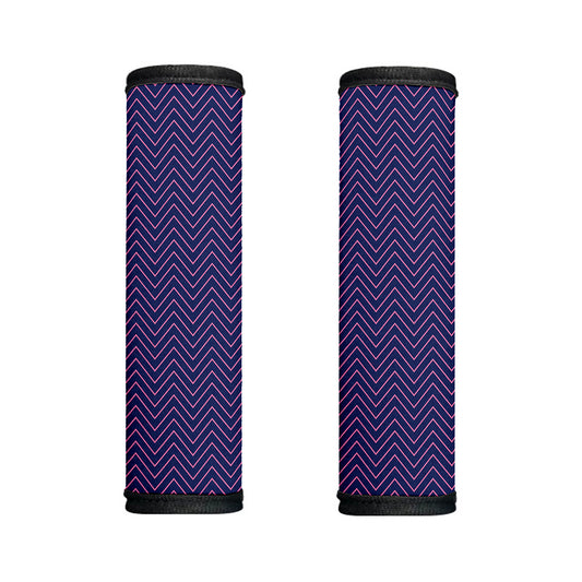 Navy And Pink Zigzag Pattern Print Handle Covers