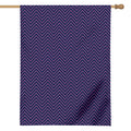 Navy And Pink Zigzag Pattern Print House Flag