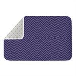 Navy And Pink Zigzag Pattern Print Indoor Door Mat