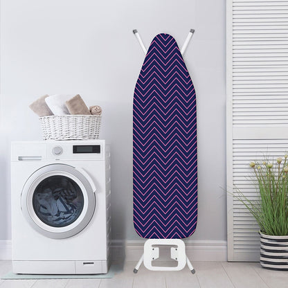 Navy And Pink Zigzag Pattern Print Ironing Board Cover