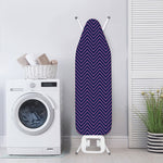 Navy And Pink Zigzag Pattern Print Ironing Board Cover