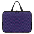 Navy And Pink Zigzag Pattern Print Laptop Sleeve With Handle