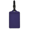 Navy And Pink Zigzag Pattern Print Luggage Tag