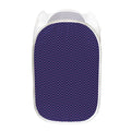 Navy And Pink Zigzag Pattern Print Mesh Laundry Hamper