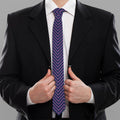 Navy And Pink Zigzag Pattern Print Necktie