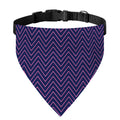 Navy And Pink Zigzag Pattern Print Over The Collar Dog Bandana