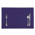 Navy And Pink Zigzag Pattern Print Placemat