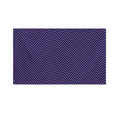 Navy And Pink Zigzag Pattern Print Polyester Flag
