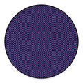 Navy And Pink Zigzag Pattern Print Round Floor Mat