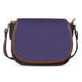 Navy And Pink Zigzag Pattern Print Saddle Bag