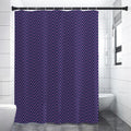 Navy And Pink Zigzag Pattern Print Shower Curtain