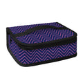 Navy And Pink Zigzag Pattern Print Small Lunch Bag