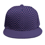 Navy And Pink Zigzag Pattern Print Snapback Cap