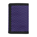 Navy And Pink Zigzag Pattern Print Trifold Wallet