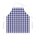 Navy And White Buffalo Check Print Adjustable Apron