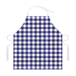 Navy And White Buffalo Check Print Adjustable Apron