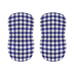 Navy And White Buffalo Check Print Bar Stool Covers