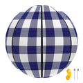 Navy And White Buffalo Check Print Basketball