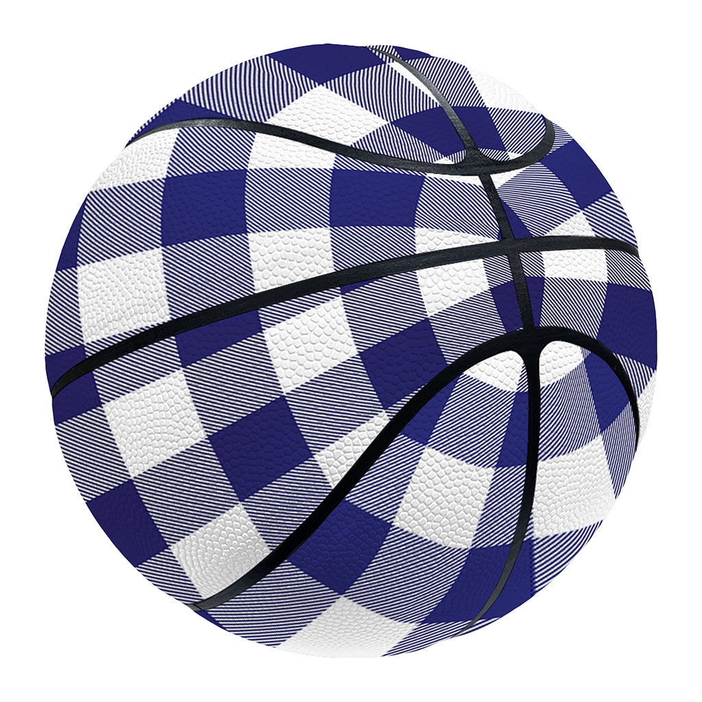 Navy And White Buffalo Check Print Basketball