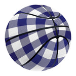 Navy And White Buffalo Check Print Basketball