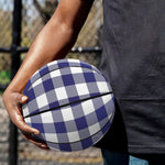 Navy And White Buffalo Check Print Basketball