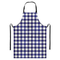 Navy And White Buffalo Check Print Bib Apron With Pocket