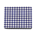 Navy And White Buffalo Check Print Bifold Wallet