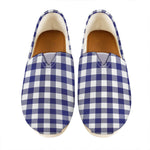 Navy And White Buffalo Check Print Casual Shoes