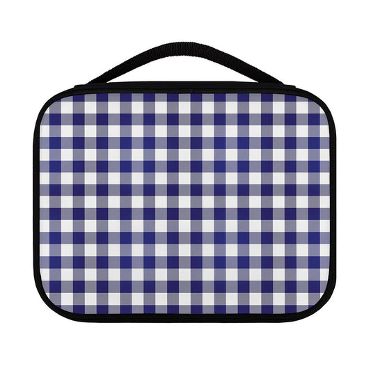 Navy And White Buffalo Check Print Classic Bible Case