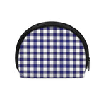Navy And White Buffalo Check Print Coin Purse