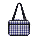 Navy And White Buffalo Check Print Double Strap Bible Bag