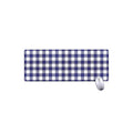 Navy And White Buffalo Check Print Extended Mouse Pad