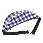 Navy And White Buffalo Check Print Fanny Pack