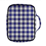 Navy And White Buffalo Check Print Front Pocket Bible Bag