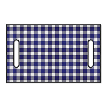 Navy And White Buffalo Check Print Golf Cart Seat Cover