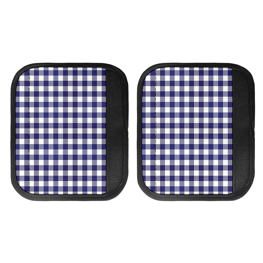 Navy And White Buffalo Check Print Handle Covers