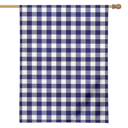 Navy And White Buffalo Check Print House Flag