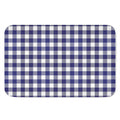 Navy And White Buffalo Check Print Indoor Door Mat
