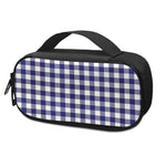 Navy And White Buffalo Check Print Insulin Cooler Travel Case