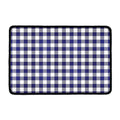 Navy And White Buffalo Check Print Kitchen Mat