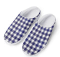 Navy And White Buffalo Check Print Mesh Casual Shoes