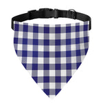 Navy And White Buffalo Check Print Over The Collar Dog Bandana