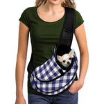 Navy And White Buffalo Check Print Pet Sling Carrier