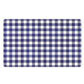 Navy And White Buffalo Check Print Polyester Doormat