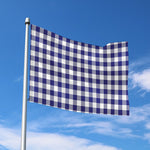 Navy And White Buffalo Check Print Polyester Flag