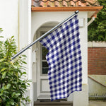 Navy And White Buffalo Check Print Polyester Flag